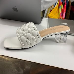 White Braided Heel
